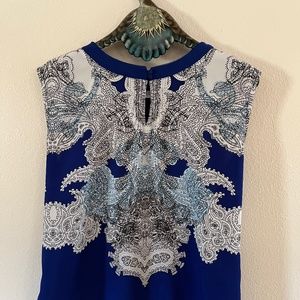 Classy Indigo sleeveless top
